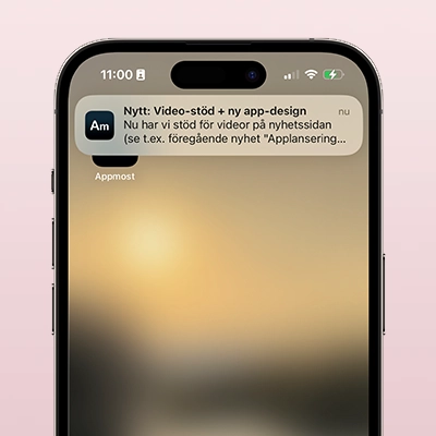 Push-notis för informationsapp