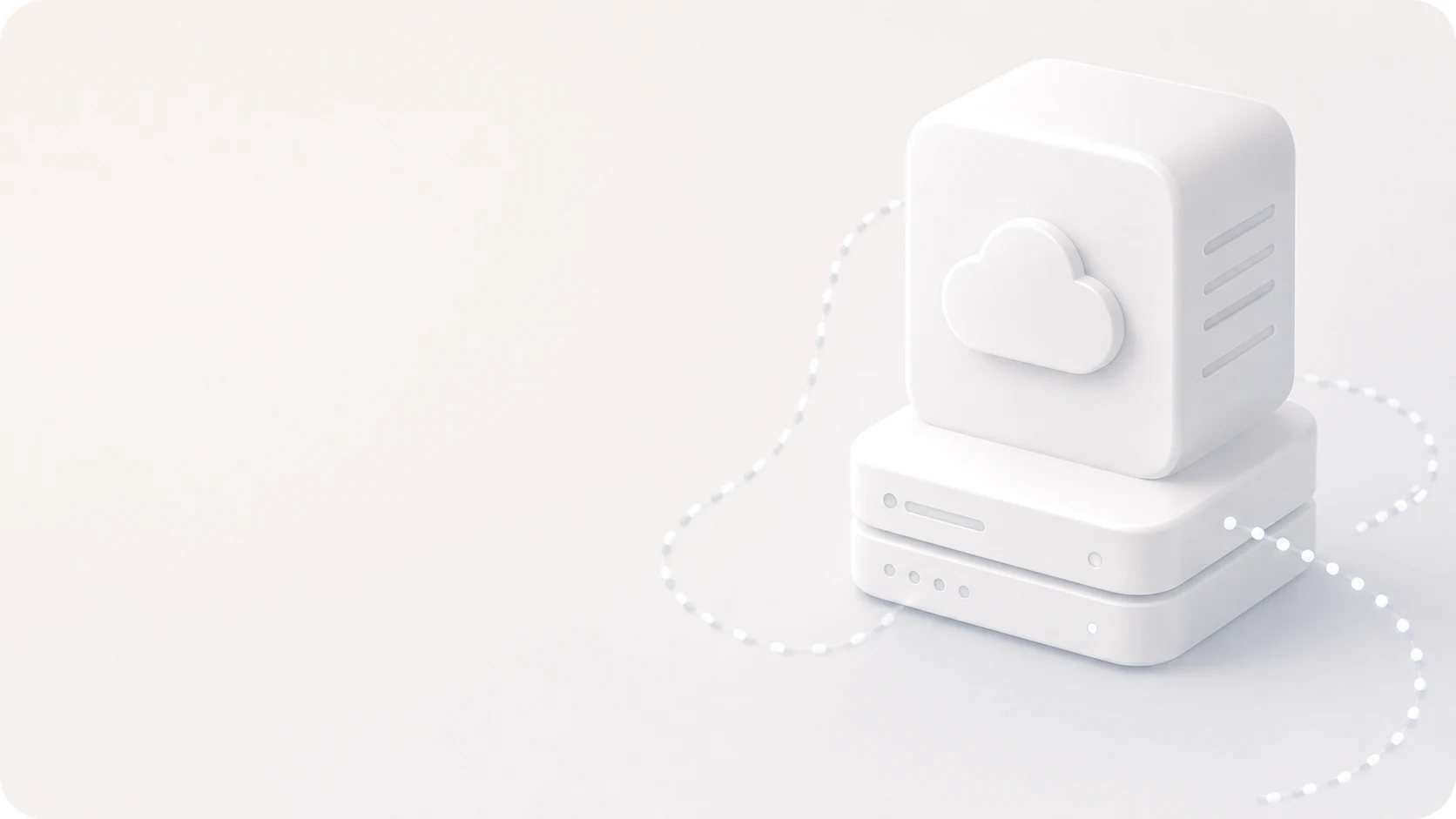 Illustration av server, moln och appens tekniklager