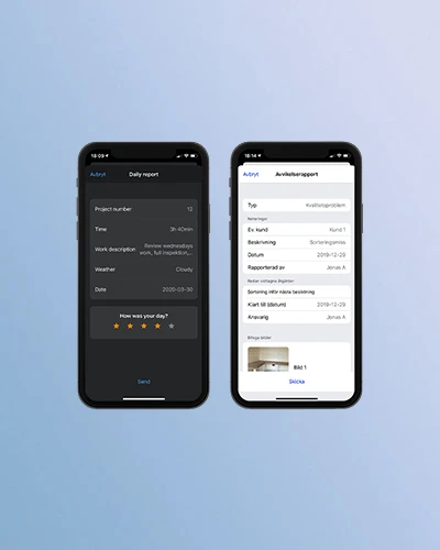Byggrapport-app